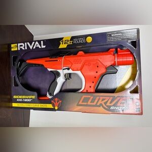 Nerf Rival Curve Shot Blaster - Orange, White & Black